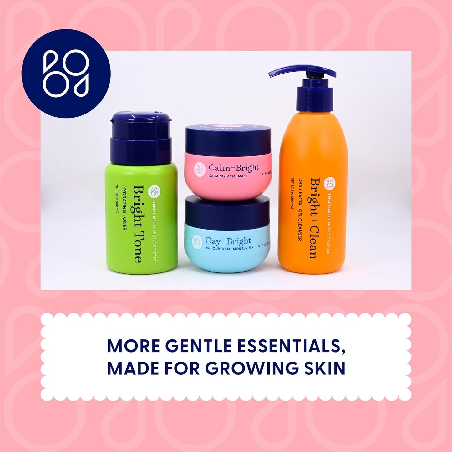 Calm+Bright Facial Mask for Teens - Soothing, Non-Drying, pH-Balanced Skincare by Dr. Angela Casey Sensitive Calming Gentle Radiant