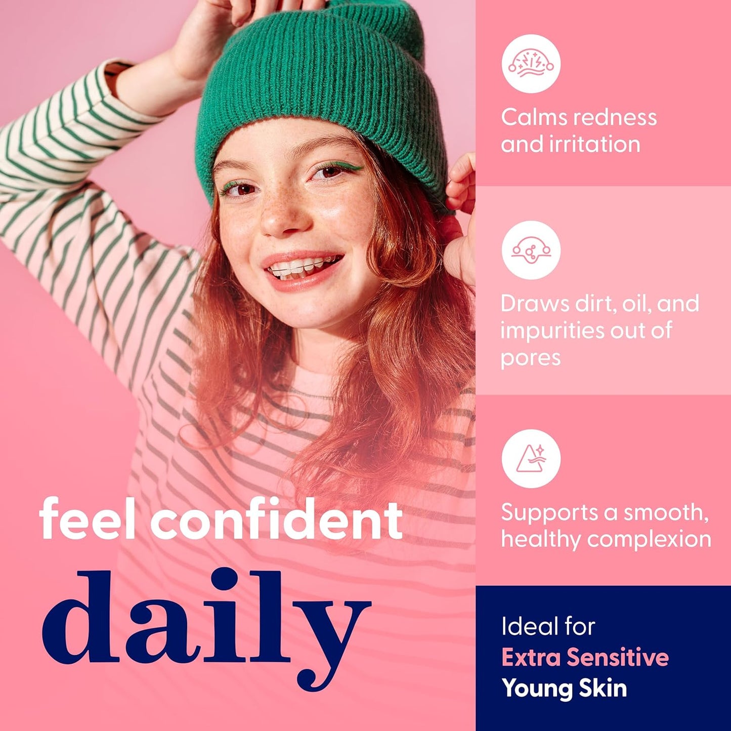Calm+Bright Facial Mask for Teens - Soothing, Non-Drying, pH-Balanced Skincare by Dr. Angela Casey Sensitive Calming Gentle Radiant